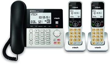 VTech VG208-2 DECT 6.0 2-Handsets Corded/Cordless Phone for Home with Answering Machine