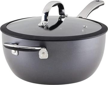 Rachael Ray 81183 Cook + Create Hard Anodized Nonstick Saucepan with Lid and Helper Handle