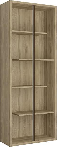 Techni Mobili 5 Shelf Pine Vertical Standing Wood Bookshelf