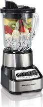 Hamilton Beach Wave Crusher Blender with 40 Oz Glass Jar and 14 Functions, Stainless Steel