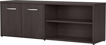 Bush Business Furniture Studio C Low Storage Cabinet with Doors and Shelves, Storm Gray