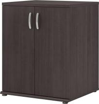 Bush Business Furniture Universal Floor Storage Cabinet with Doors and Shelves, Storm Gray