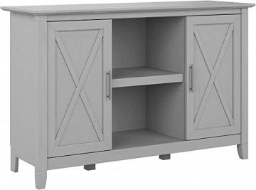 Bush Furniture Key West Accent Cabinet with Doors in Cape Cod Gray