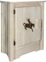 Montana Woodworks Homestead Collection Accent Cabinet with Laser Engraved Bronc Design