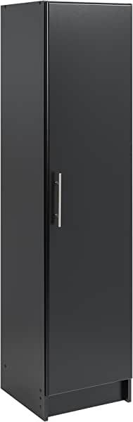 Prepac Elite 16" Narrow Cabinet, 16" W x 65" H x 16" D, Black