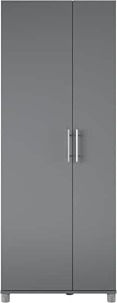 SystemBuild Camberly Tall Asymmetrical Cabinet, Graphite Gray