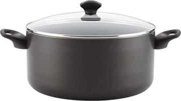 Farberware Promotional Dishwasher Safe Nonstick Stock Pot/Stockpot with Lid, 10.5 Quart, Black