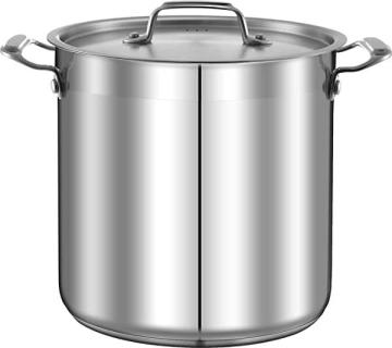 NutriChef NCSPT24Q Stainless Steel Cookware Stock Pot - 24 Quart, Heavy Duty