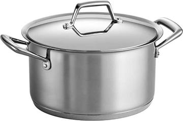 Tramontina 80101/011DS Covered Stock Pot Stainless Steel Induction-Ready 8 Quart