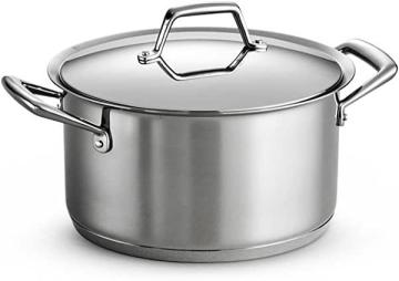 Tramontina 80101/016DS Covered Sauce Pot Stainless Steel Tri-Ply Base 6 Quart