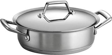 Tramontina 80101/003DS Covered Casserole Stainless Steel Tri-Ply Base 3 Qt