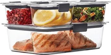 Rubbermaid Brilliance Leak-Proof Food Storage Containers with Airtight Lids, Set of 4