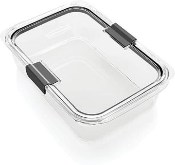 Rubbermaid Brilliance Food Storage Container, Large, 9.6 Cup, Clear