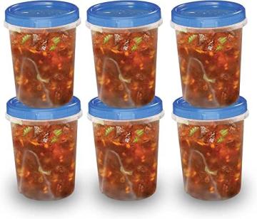 Ziploc Twist N Loc Food Storage Meal Prep Containers Reusable, Medium Round, 6 Count