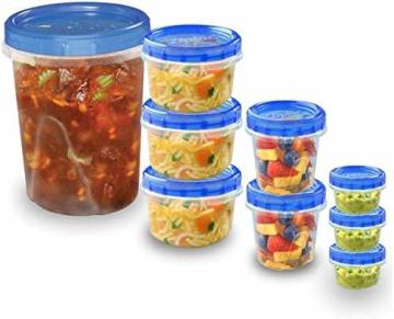 Ziploc Food Storage Meal Prep Containers Reusable, Soups, Sauces and Sides Pack, 9 Count