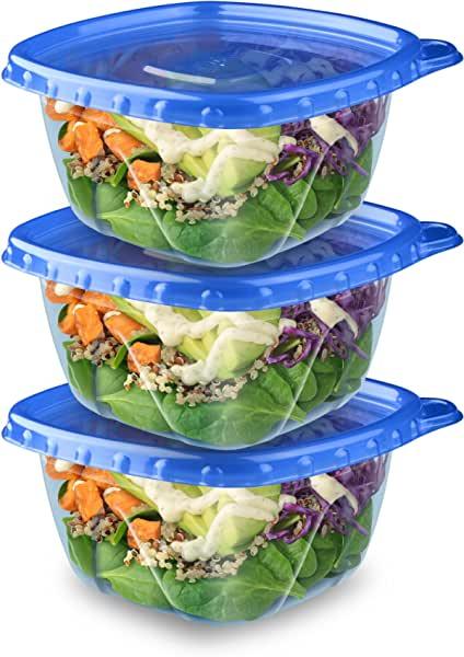 Ziploc Food Storage Meal Prep Containers Reusable, Deep Square, 3 Count