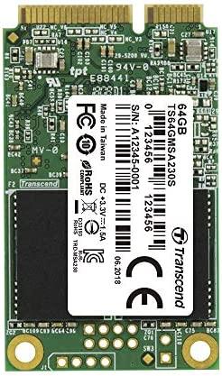 Transcend 64GB SATA III 6GB/S MSA230S mSATA SSD 230S Solid State Drive
