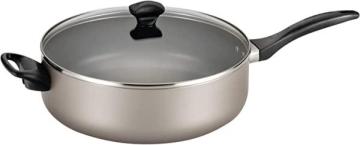 Farberware Nonstick Jumbo Cooker/Saute Pan with Helper Handle - 6 Quart, Silver