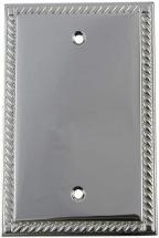 Nostalgic Warehouse 719901 Rope Switch Plate with Blank Cover, Bright Chrome