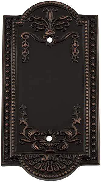 Nostalgic Warehouse 719649 Meadows Switch Plate with Blank Cover, Timeless Bronze