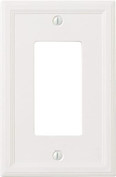Questech Décor Single Rocker Insulated Light Switch Cover, White