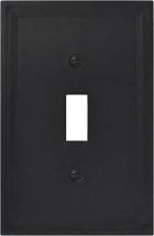 Questech Décor Single Toggle Insulated Light Switch Cover, Graphite Black