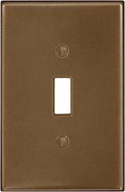Questech Décor Single Toggle Light Switch Cover, Bronze Finish