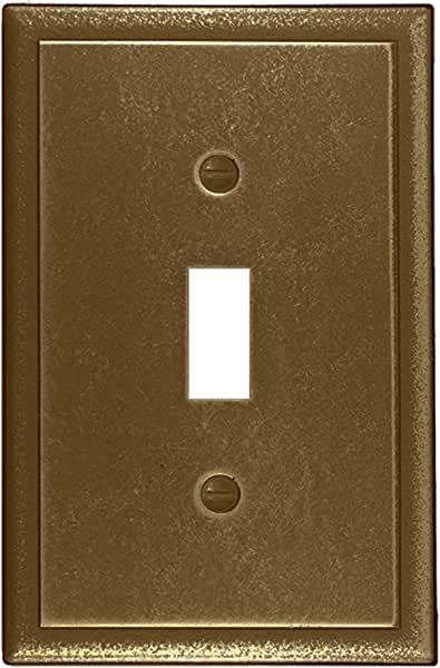 Questech Décor Single Toggle Light Switch Cover, Gold Finish