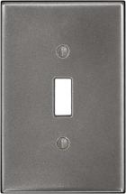 Questech Décor Single Toggle Light Switch Cover, Brushed Nickel Finish