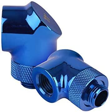 Thermaltake Pacific DIY LCS G1/4 90 Degree Adapter Fitting, Blue