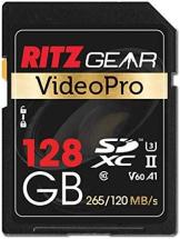 Ritz Gear 128GB High-Speed SDXC UHS-II SD Card