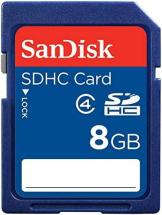 SanDisk 8GB SDHC Card Class 4 Secure Digital Flash Memory