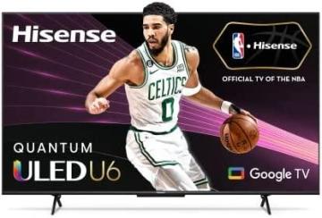 Hisense ULED 4K Premium 55U6H Quantum Dot QLED Series 55-Inch Smart Google TV, Black