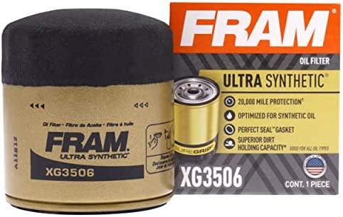 Fram Ultra Synthetic Automotive Replacement Oil Filter, XG3506 with SureGrip