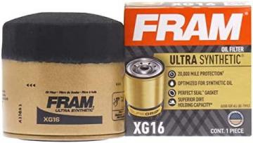 Fram Ultra Synthetic Automotive Replacement Oil Filter, XG16 with SureGrip