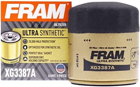 Fram Ultra Synthetic Automotive Replacement Oil Filter, XG3387A with SureGrip