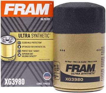Fram Ultra Synthetic Automotive Replacement Oil Filter, XG3980 with SureGrip