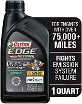 Castrol 15979F 06128 Edge High Mileage 5W-30 Advanced Full Synthetic Motor Oil, 1 Quart, Black