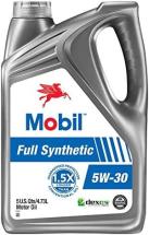 Mobil Full Synthetic Motor Oil 5W-30, 5 Quart