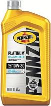 Pennzoil Platinum Full Synthetic 10W-30 Motor Oil (1-Quart, Single)