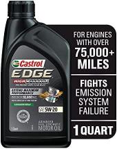Castrol 06122 Edge High Mileage 5W-20 Advanced Full Synthetic Motor Oil, 1 Quart