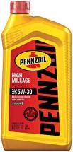 Pennzoil High Mileage Synthetic Blend 5W-30 Motor Oil (1-Quart, Single-Pack)
