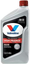 Valvoline Full Synthetic High Mileage 5W-30 Motor Oil 1 Quart