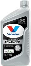 Valvoline Advanced Full Synthetic 0W-20 Motor Oil 1 Quart