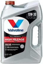 Valvoline Full Synthetic High Mileage 10W-30 Motor Oil 5 Quart