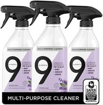 9 Elements All Purpose Cleaner, Lavender Multi Surface Cleaning Vinegar Spray, 18 oz (3 Pack)