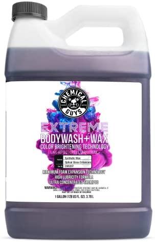 Chemical Guys CWS207 Extreme Bodywash & Wax Foaming Car Wash Soap, 128 fl oz, Grape Scent