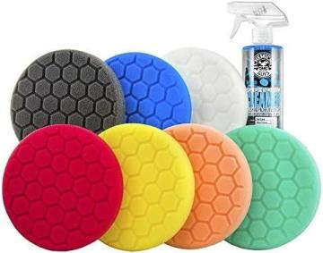 Chemical Guys BUF_HEXKITS_8 Hex-Logic Buffing Pad Kit, 6.5", 8 Items