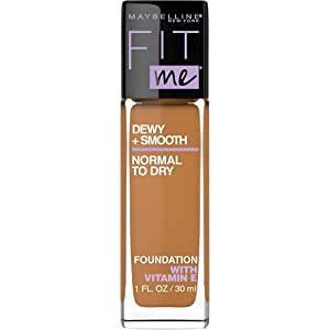 Maybelline New York Fit Me Dewy + Smooth Liquid Foundation Makeup with SPF 18, Coconut, 1 fl. oz.