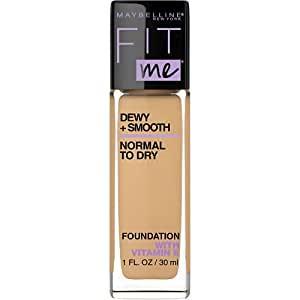 Maybelline New York Fit Me Dewy + Smooth SPF 18 Liquid Foundation Makeup, Natural Beige